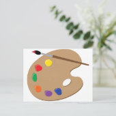 Painters Palet Briefkaart (Staand voorkant)