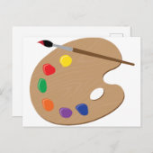 Painters Palet Briefkaart (Voorkant / Achterkant)