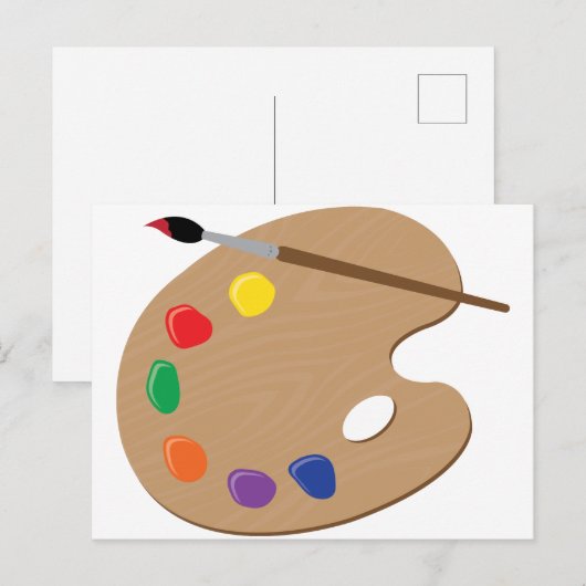 Painters Palet Briefkaart (Voorkant / Achterkant)