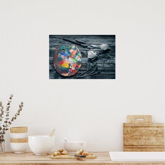 Painters palet poster (Keuken)