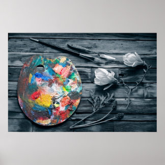 Painters palet poster