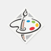 Painters Palette Paper Napkins Servet (Hoek)