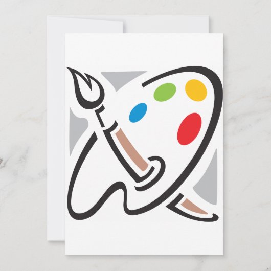 Painters Palette-uitnodigingen Kaart (Voorkant)
