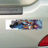 Paintgurl blue graf bumper sticker (Op auto)