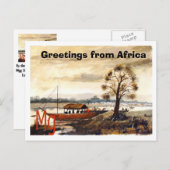 PAINTING 7 copy, Greetings from Africa Briefkaart (Voorkant / Achterkant)