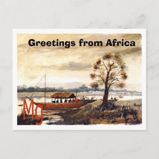 PAINTING 7 copy, Greetings from Africa Briefkaart (Voorkant)