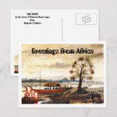 PAINTING 7 copy, Greetings from Africa Briefkaart (Voorkant / Achterkant)