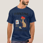 Painting Because Murder Is Wrong - Funny Cat Lover T-shirt (Voorkant)