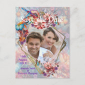 Painting Fantasy Flowers die natuur uitdrukken Aankondigingskaart (Voorkant)