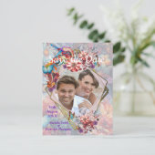 Painting Fantasy Flowers die natuur uitdrukken Aankondigingskaart (Staand voorkant)