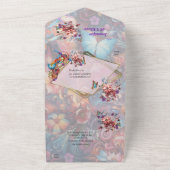 Painting Fantasy Flowers die natuur uitdrukken All In One Uitnodiging (Buitenkant)