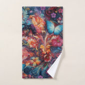Painting Fantasy Flowers die natuur uitdrukken Bad Handdoek (Handdoek)