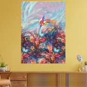 Painting Fantasy Flowers die natuur uitdrukken Canvas Afdruk (Insitu (Woonkamer))