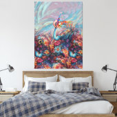 Painting Fantasy Flowers die natuur uitdrukken Canvas Afdruk (Insitu (Slaapkamer))