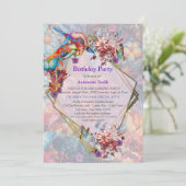 Painting Fantasy Flowers die natuur uitdrukken Kaart (Staand voorkant)