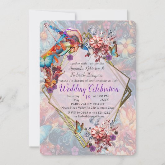 Painting Fantasy Flowers die natuur uitdrukken Kaart (Voorkant)