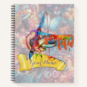 Painting Fantasy Flowers die natuur uitdrukken Notitieboek