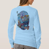 Painting Fantasy Flowers die natuur uitdrukken T-shirt (Achterkant)