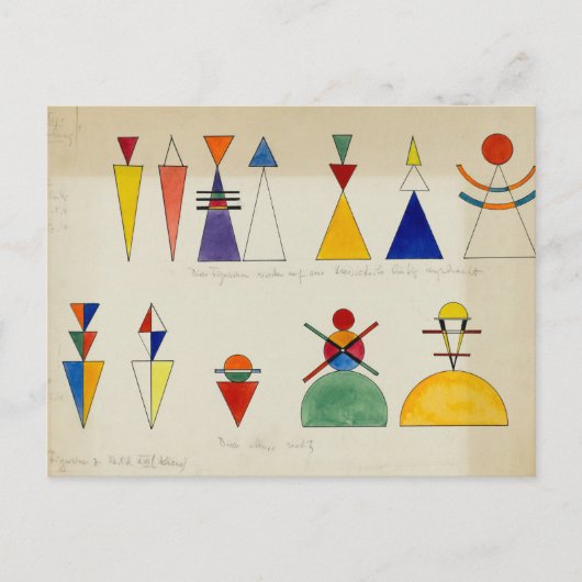 Painting Figurines by Wassily Kandinsky Briefkaart (Voorkant)