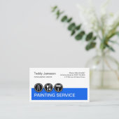 Painting Icons On Blue Painter Layer Visitekaartje (Staand voorkant)