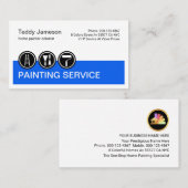 Painting Icons On Blue Painter Layer Visitekaartje (Voorkant / Achterkant)