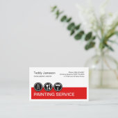 Painting Icons On Red Layer Painter Visitekaartje (Staand voorkant)