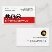 Painting Icons On Red Layer Painter Visitekaartje (Voorkant / Achterkant)