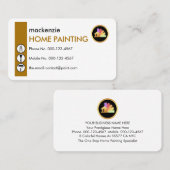 Painting Icons On Vertical Brown Wall Visitekaartje (Voorkant / Achterkant)