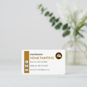 Painting Icons On Vertical Brown Wall Visitekaartje (Staand voorkant)