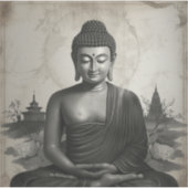 Painting Images Buddha Black and White collection Sticker (Voorkant)