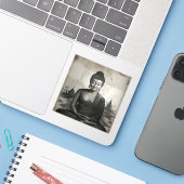 Painting Images Buddha Black and White collection Sticker (Laptop met iPhone)