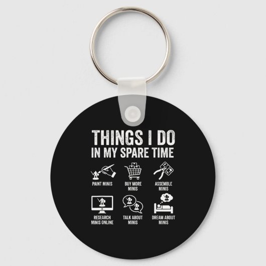 Painting Miniatures Tabletop Wargame Board Games E Sleutelhanger (Voorkant)