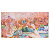 Painting of a woman title: The Afternoon Kussensloop (Voorkant-Links)