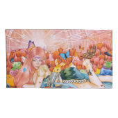 Painting of a woman title: The Afternoon Kussensloop (Achterkant-Rechts)