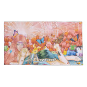 Painting of a woman title: The Afternoon Kussensloop (Achterkant-Links)