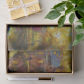 Painting of Bridge Over a Stream Tissue Paper Tissuepapier (Geschenk)