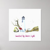 Painting of light house canvas afdruk (Voorkant)