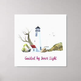 Painting of light house canvas afdruk