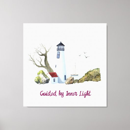 Painting of light house canvas afdruk (Voorkant)