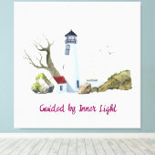 Painting of light house canvas afdruk (Insitu (Houten vloer))