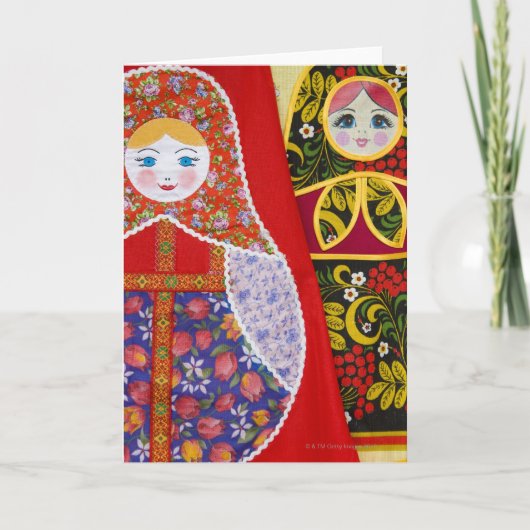 Painting of Russian Matryoshka doll Kaart (Voorkant)