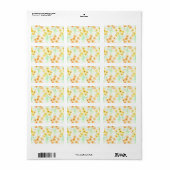 Painting of yellow echinacea flowers etiket (Full Sheet)