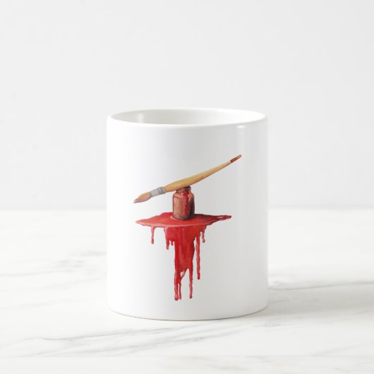 painting red koffiemok (Center)