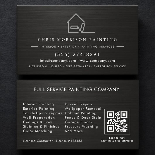 Painting Service Contractor QR Code Visitekaartje
