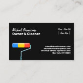 Painting Service Decoration Modern Black Visitekaartje (Achterkant)