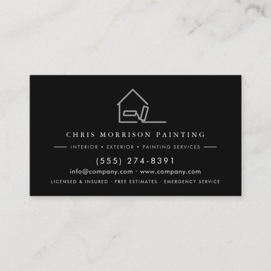 Painting Services QR Code Visitekaartje (Voorkant)