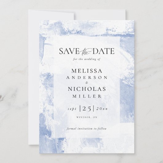 Painting texture save the date (Voorkant)