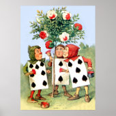 Painting the Queen's Roses in Wonderland Poster (Voorkant)