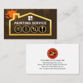 Painting Tools Peeling Paint Gold Home Visitekaartje (Voorkant / Achterkant)