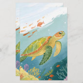Painting Turtle Briefpapier (Voorkant / Achterkant)